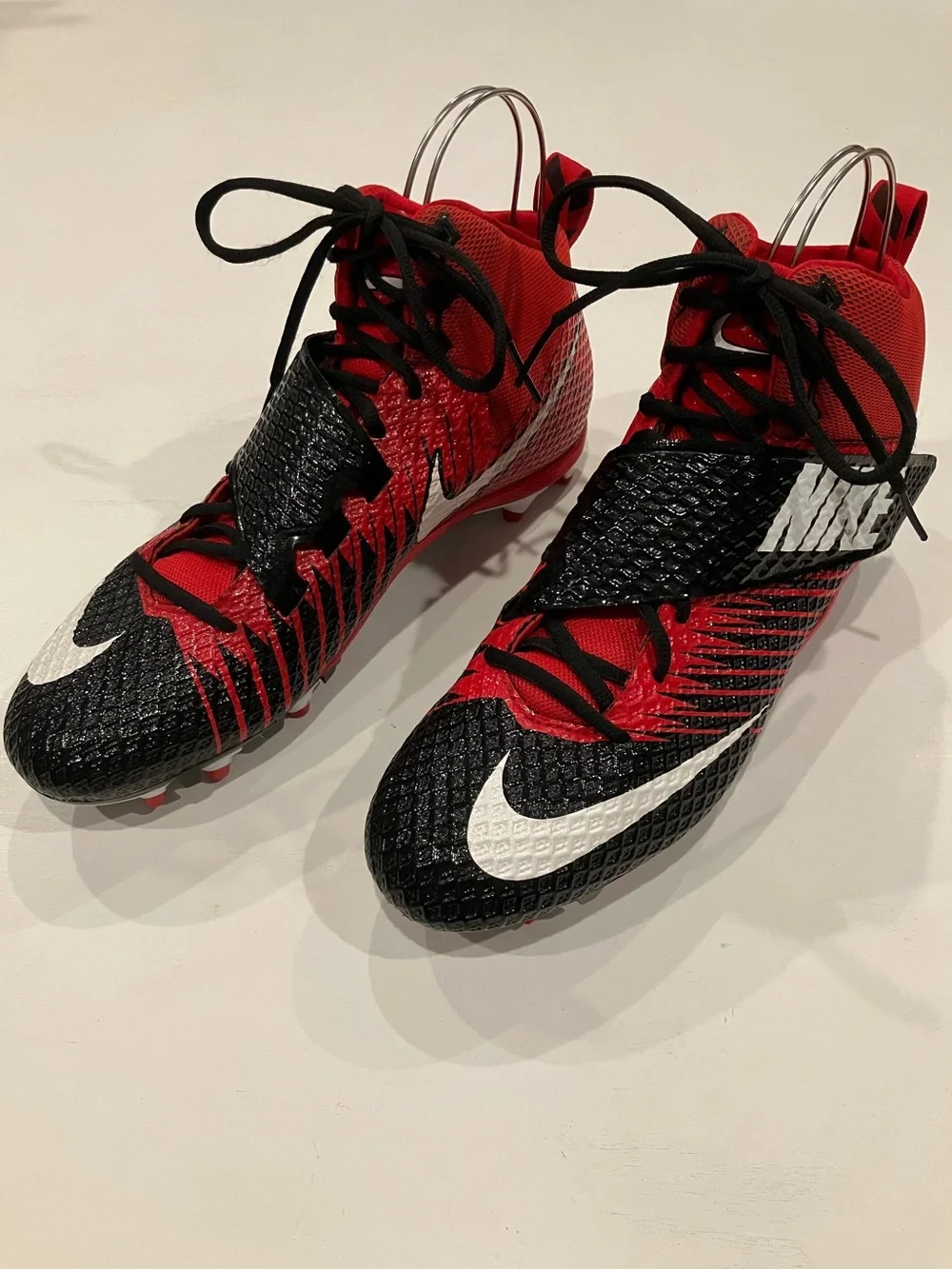Nike | Red & Black Cleats with White Swoosh